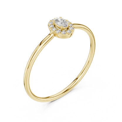 14K Gold 0.14 Ct Lab-Grown Diamond Ring for Women Simple Fine Jewelry Everyday & Gift Wear Anniversary Gift Lab Grown Diamond
