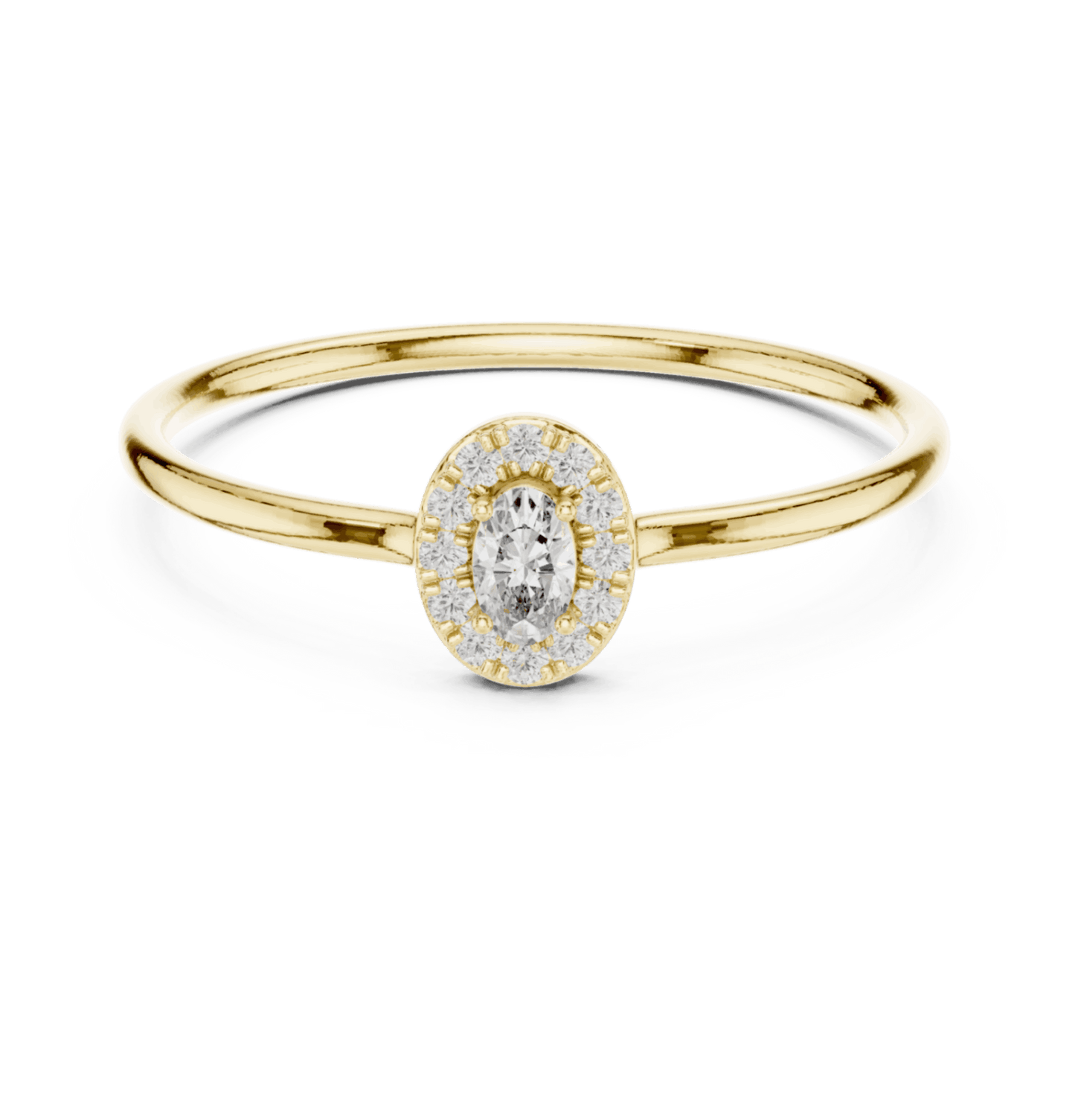 14K Gold 0.14 Ct Lab-Grown Diamond Ring for Women Simple Fine Jewelry Everyday & Gift Wear Anniversary Gift Lab Grown Diamond