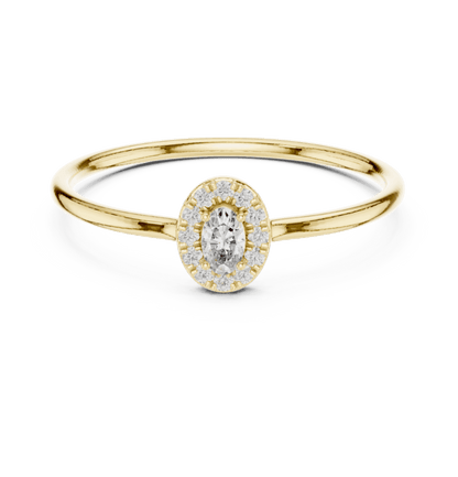 14K Gold 0.14 Ct Lab-Grown Diamond Ring for Women Simple Fine Jewelry Everyday & Gift Wear Anniversary Gift Lab Grown Diamond