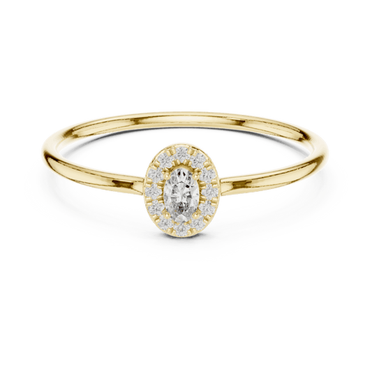 14K Gold 0.14 Ct Lab-Grown Diamond Ring for Women Simple Fine Jewelry Everyday & Gift Wear Anniversary Gift Lab Grown Diamond