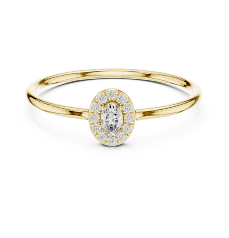 14K Gold 0.14 Ct Lab-Grown Diamond Ring for Women Simple Fine Jewelry Everyday & Gift Wear Anniversary Gift Lab Grown Diamond