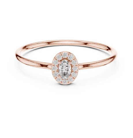 14K Gold 0.14 Ct Lab-Grown Diamond Ring for Women Simple Fine Jewelry Everyday & Gift Wear Anniversary Gift Lab Grown Diamond