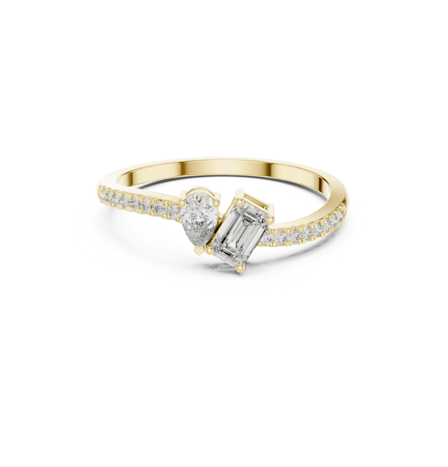 PRS/MRQ Cut Diamond Ring 14 K Yellow Gold Ring For Wommen |pure carat