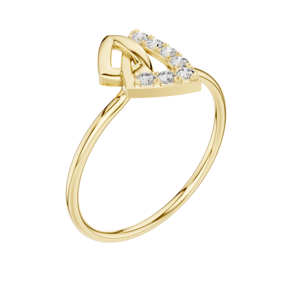 Round Cut Diamond Ring 14 K Yellow Gold Ring For Wommen |pure carat