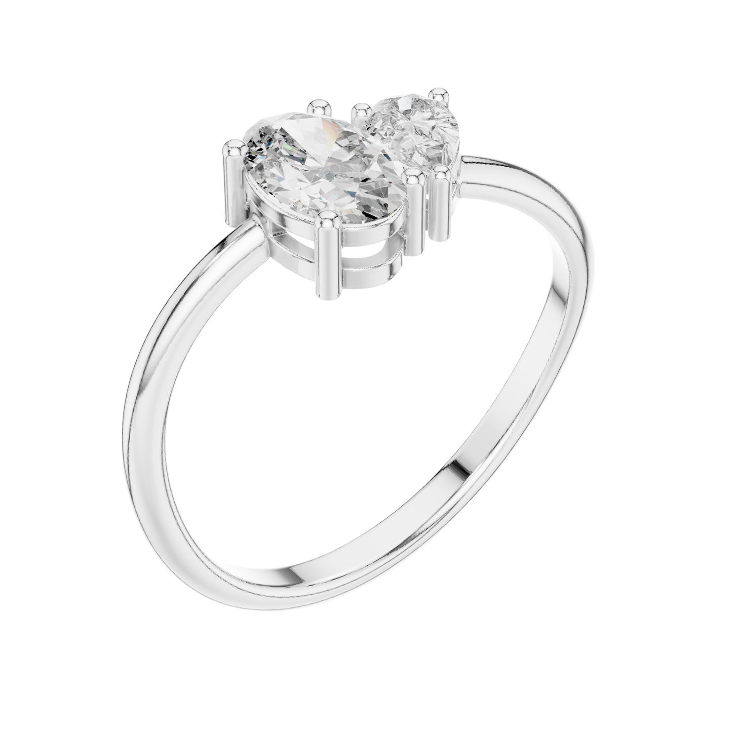 PRS/Oval  Cut Diamond Ring 14 K Yellow Gold Ring For Wommen |pure carat