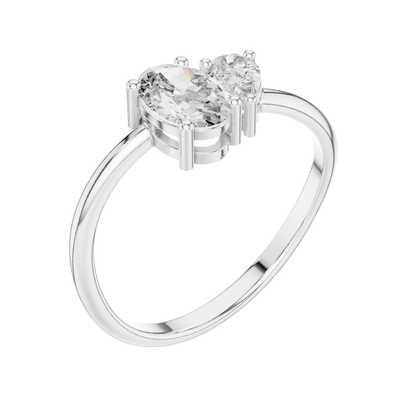 PRS/Oval  Cut Diamond Ring 14 K Yellow Gold Ring For Wommen |pure carat