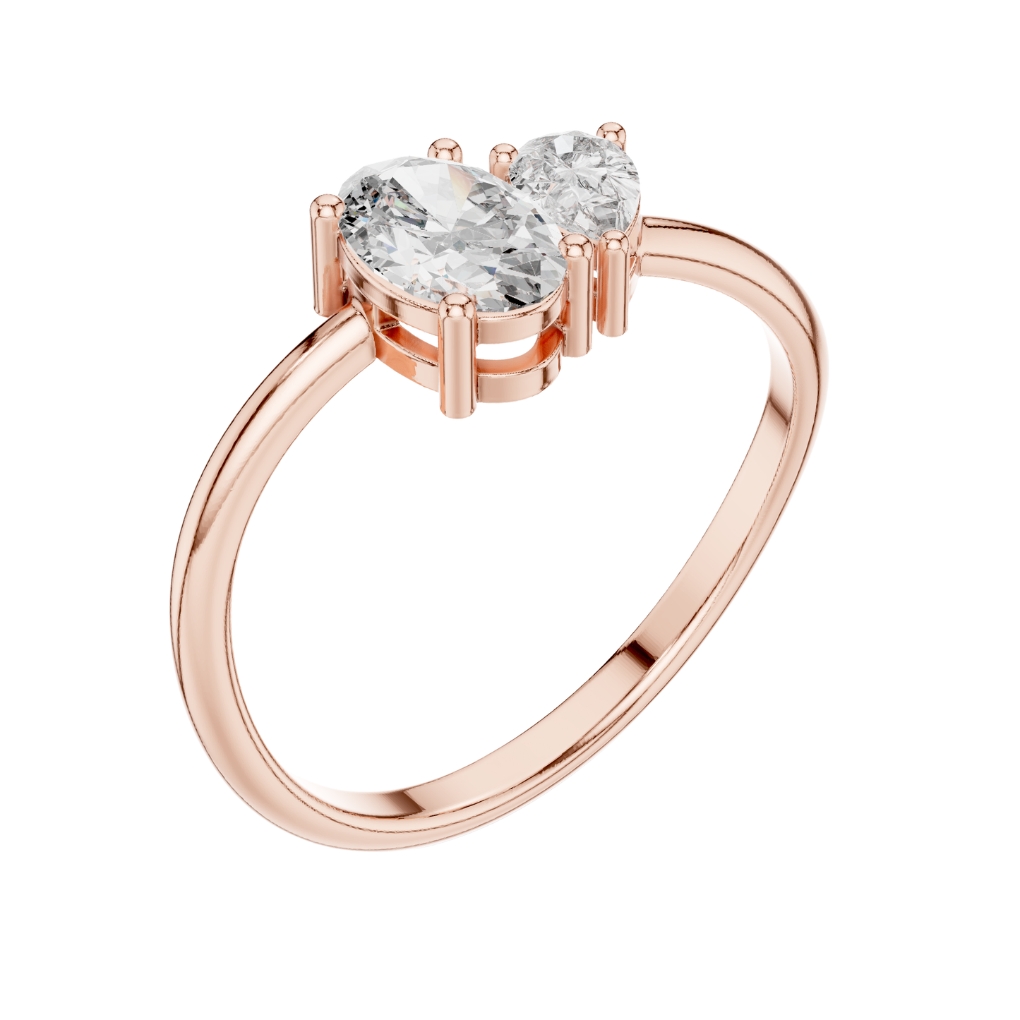 PRS/Oval  Cut Diamond Ring 14 K Yellow Gold Ring For Wommen |pure carat