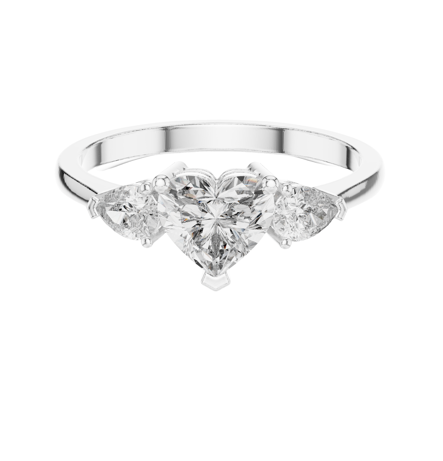 Heart/PRS  Cut Diamond Ring 14 K Yellow Gold Ring For Wommen |pure carat