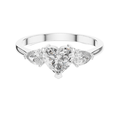 Heart/PRS  Cut Diamond Ring 14 K Yellow Gold Ring For Wommen |pure carat