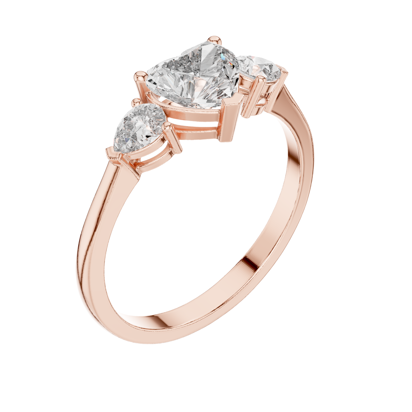 Heart/PRS  Cut Diamond Ring 14 K Yellow Gold Ring For Wommen |pure carat