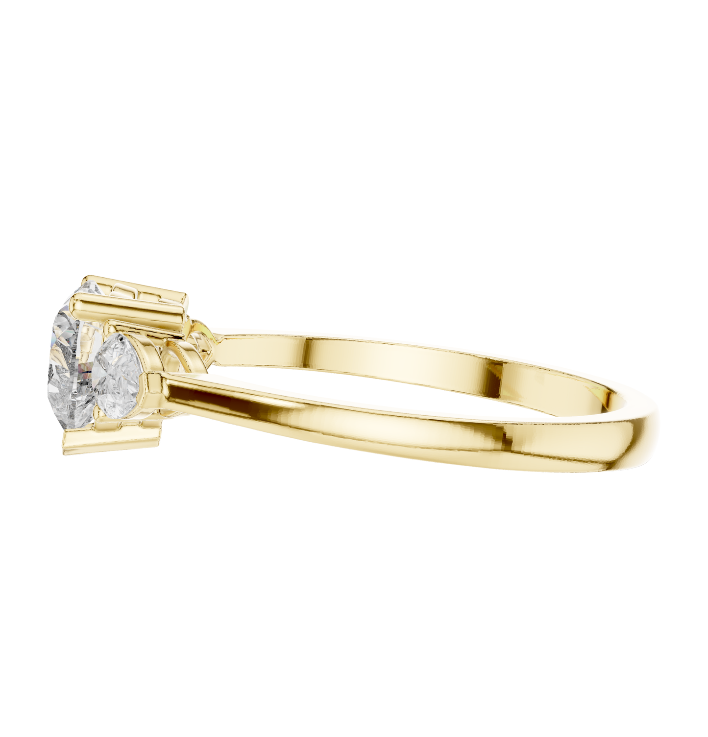 Heart/PRS  Cut Diamond Ring 14 K Yellow Gold Ring For Wommen |pure carat