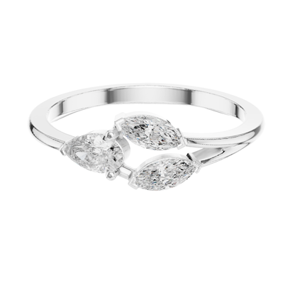 Mrq/Prs Cut Dimound Ring 14 K Yellow Gold Ring For Wommen - pure carat