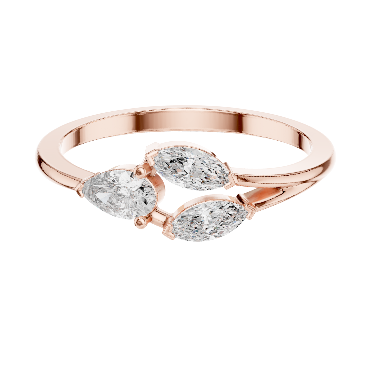 Mrq/Prs Cut Dimound Ring 14 K Yellow Gold Ring For Wommen - pure carat