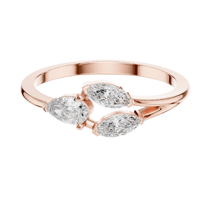 Mrq/Prs Cut Dimound Ring 14 K Yellow Gold Ring For Wommen - pure carat