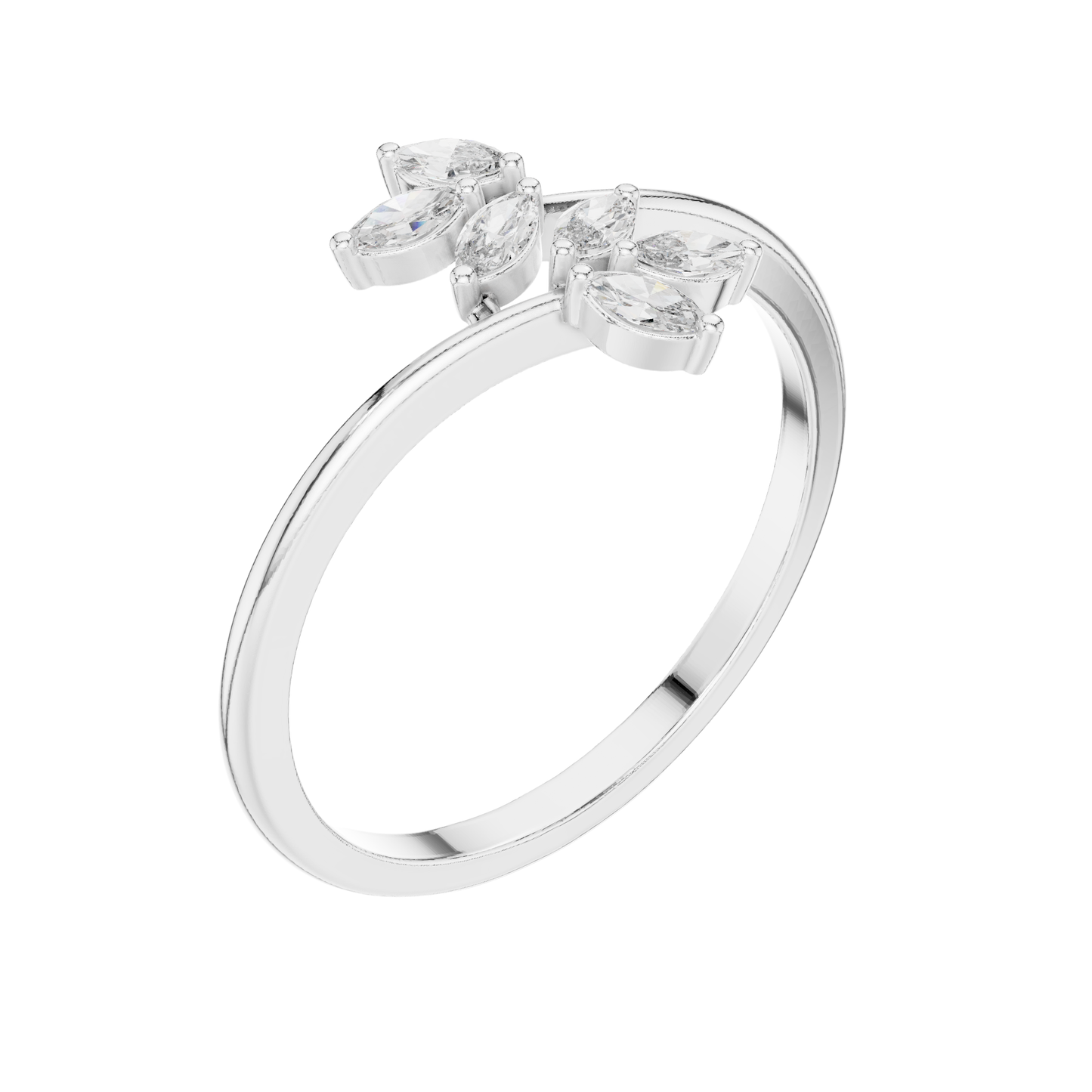 MRQ Cut Diamond Ring 14 K Pink Gold Ring For Wommen |pure carat