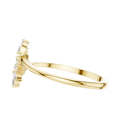 MRQ Cut Diamond Ring 14 K Pink Gold Ring For Wommen |pure carat