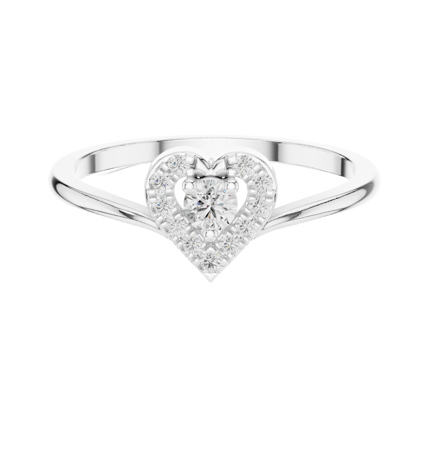 Heart shape  Round Cut Diamond Ring 14 K Yellow Gold Ring For Wommen |pure carat