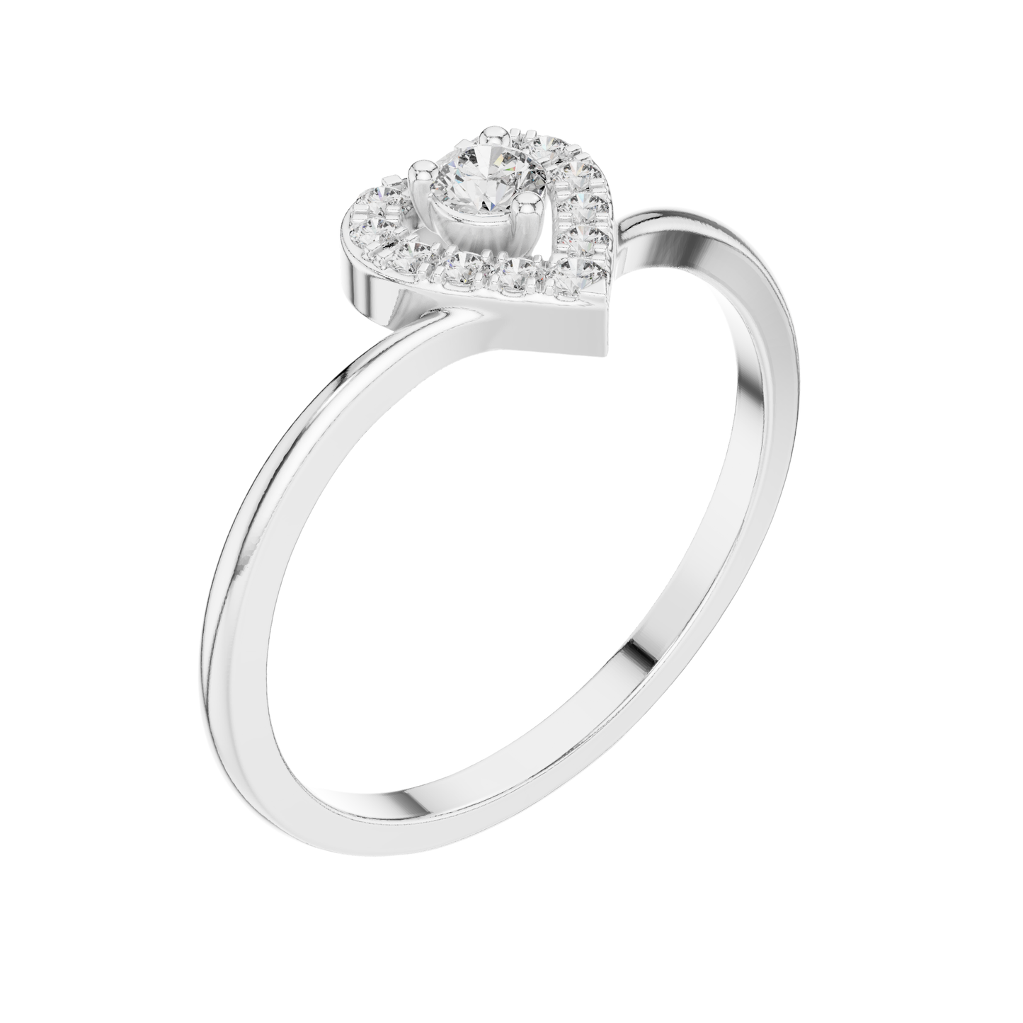 Heart shape  Round Cut Diamond Ring 14 K Yellow Gold Ring For Wommen |pure carat