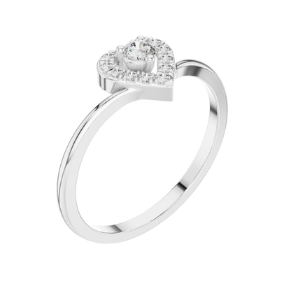 Heart shape  Round Cut Diamond Ring 14 K Yellow Gold Ring For Wommen |pure carat