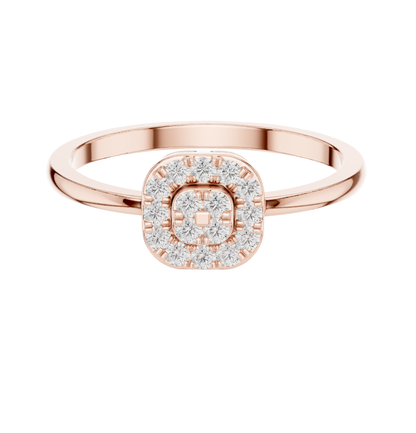 Round Cut Diamond Ring 14 K Pink Gold Ring For Wommen |pure carat