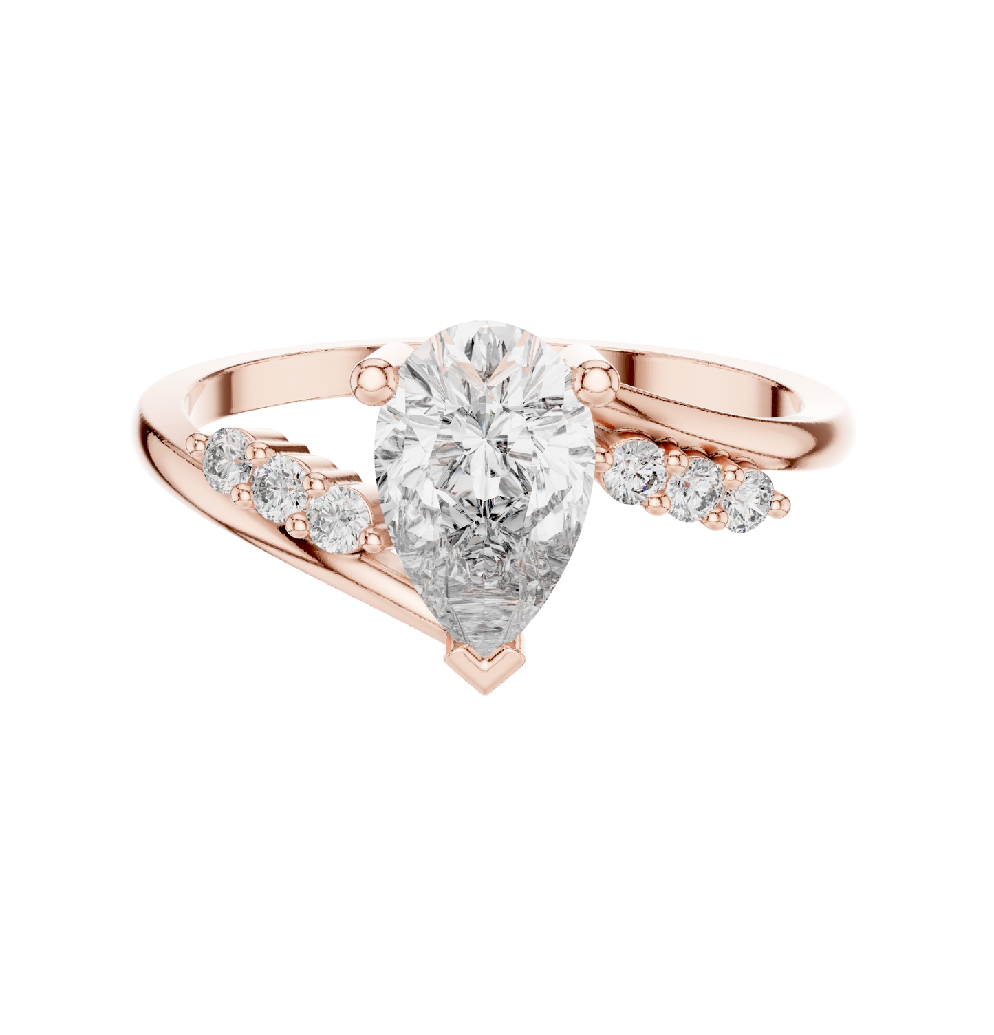 PRS Cut Dimond Ring 14 K Yellow Gold Ring For Wommen -pure carat