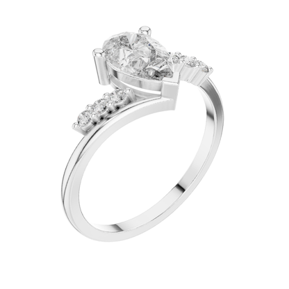 PRS Cut Dimond Ring 14 K Yellow Gold Ring For Wommen -pure carat