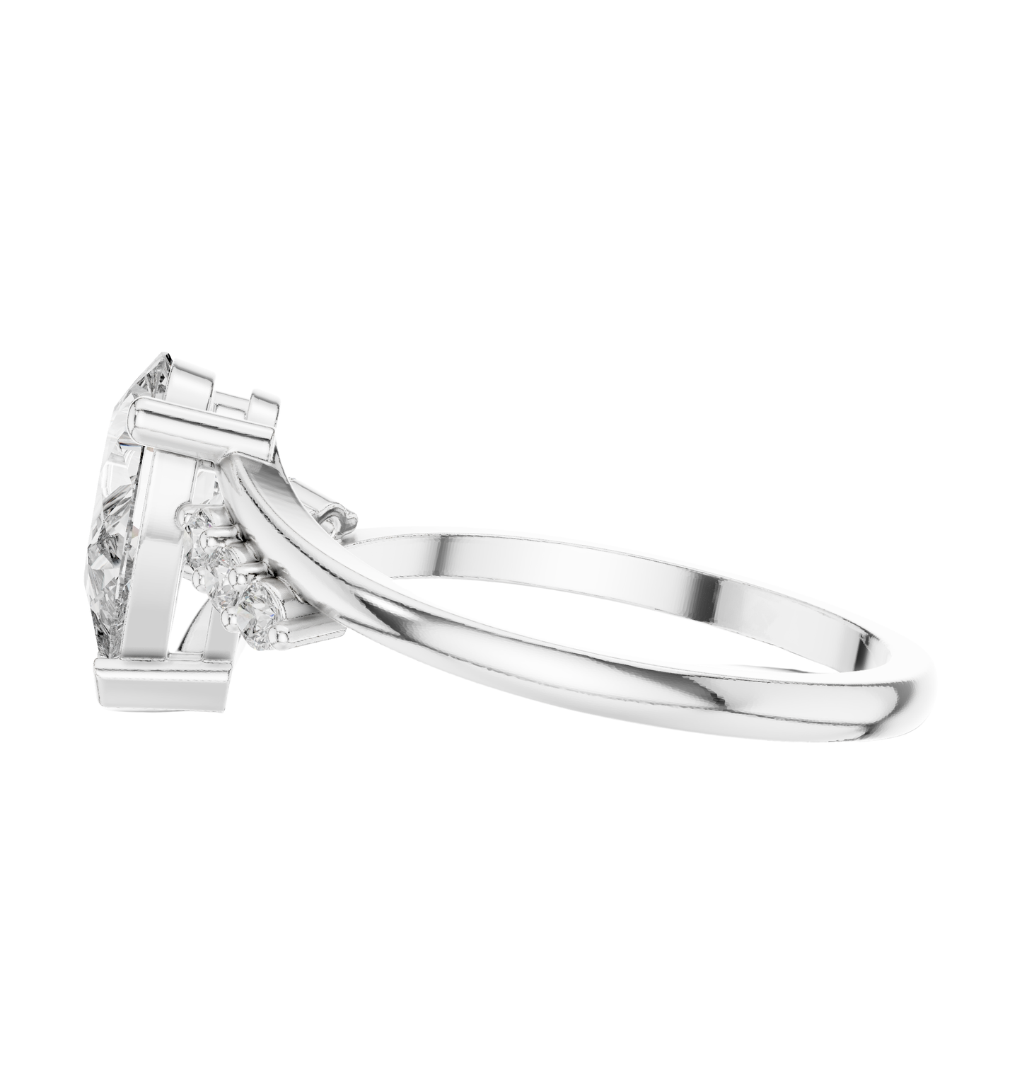 PRS Cut Dimond Ring 14 K Yellow Gold Ring For Wommen -pure carat