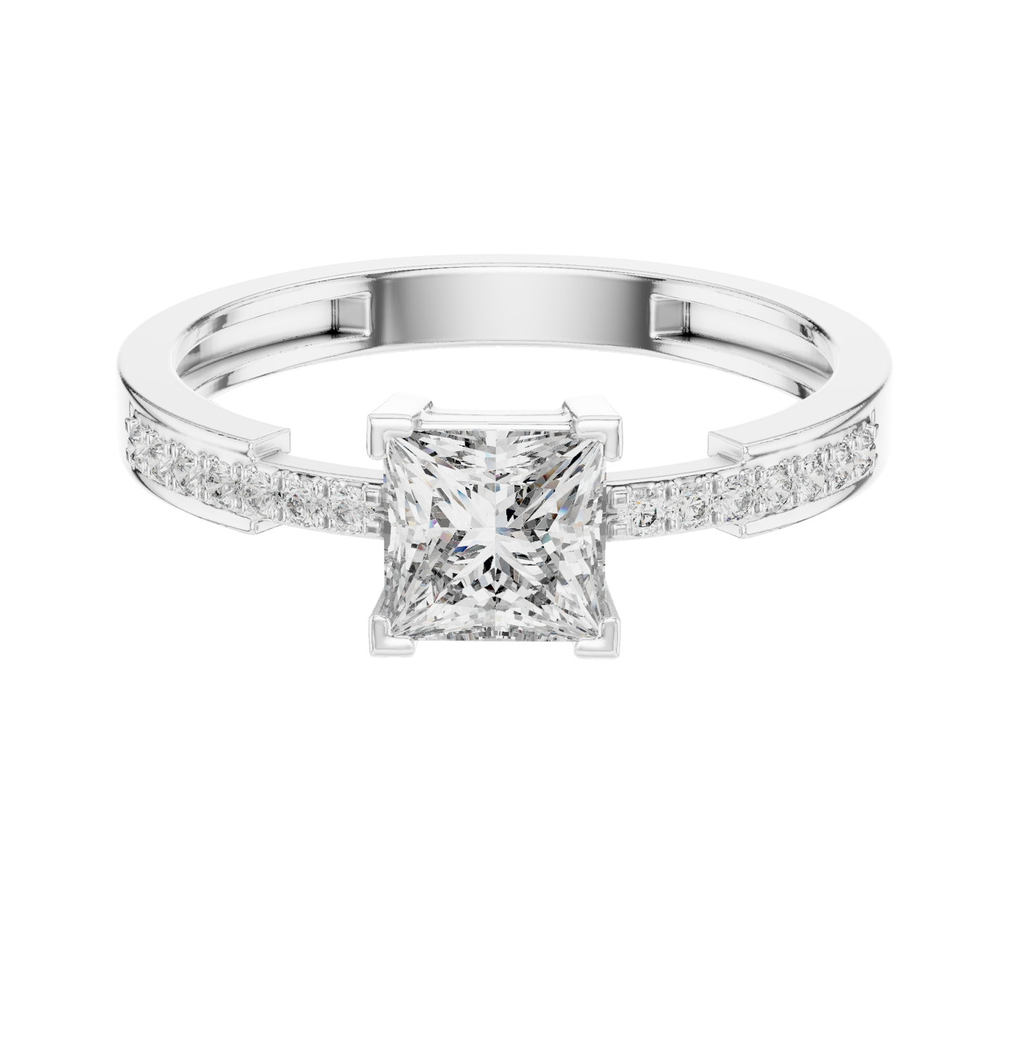 princess Cut Dimond Ring 14 K Yellow Gold Ring For Wommen -pure carat