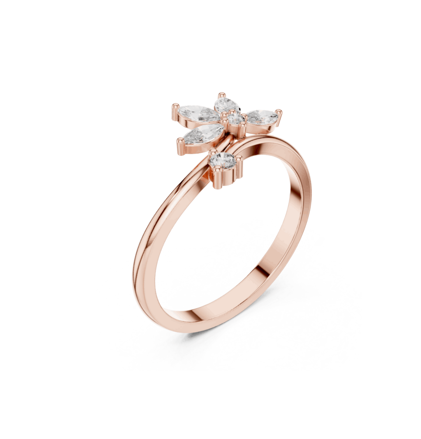 MRQ / Round Cut Diamond Yellow Gold 14 K White Earring For Wommen |pure carat