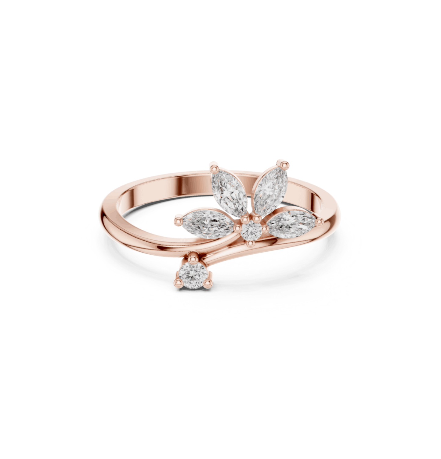 MRQ / Round Cut Diamond Yellow Gold 14 K White Earring For Wommen |pure carat