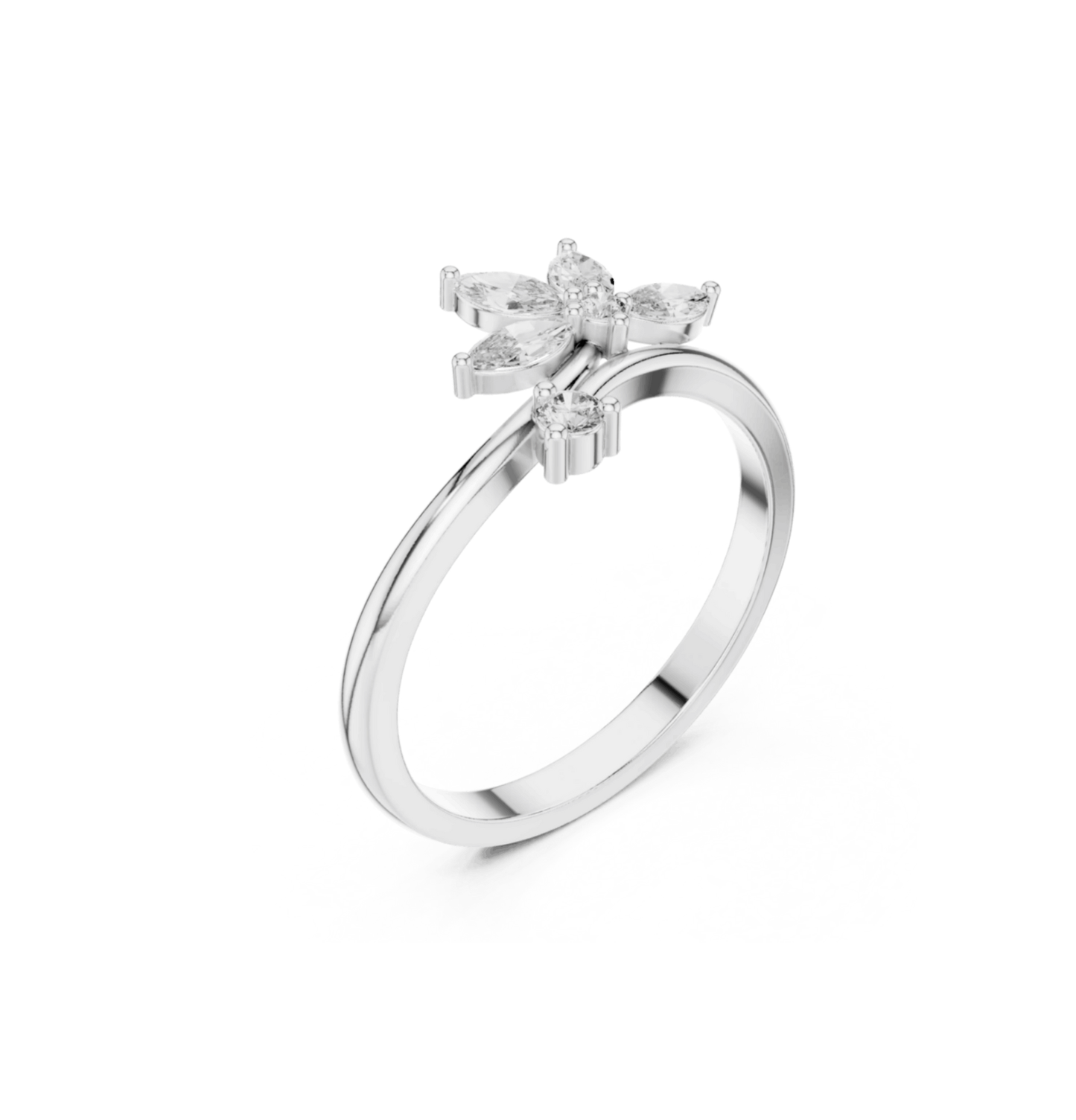 MRQ / Round Cut Diamond Yellow Gold 14 K White Earring For Wommen |pure carat