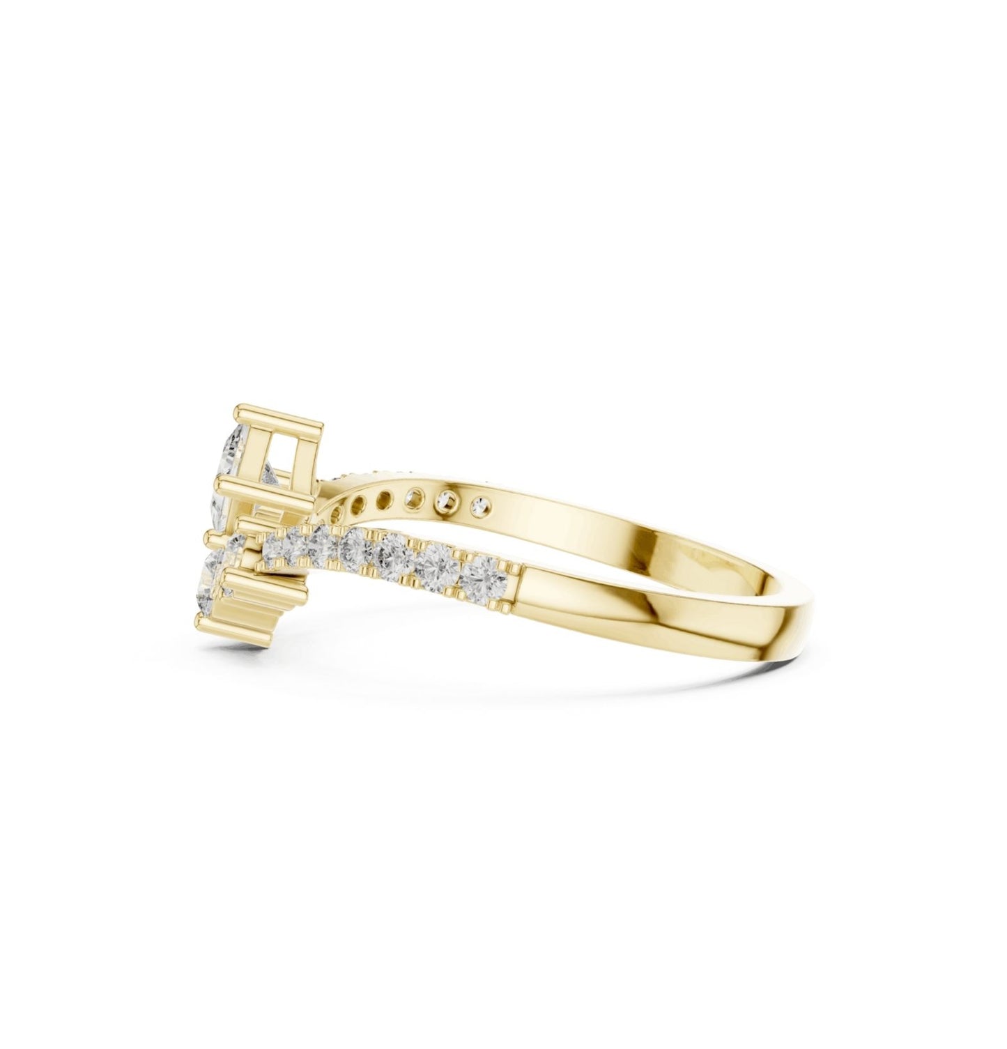 Round / Princess Cut Diamond Rose Gold 14 K Ring For Wommen |pure carat