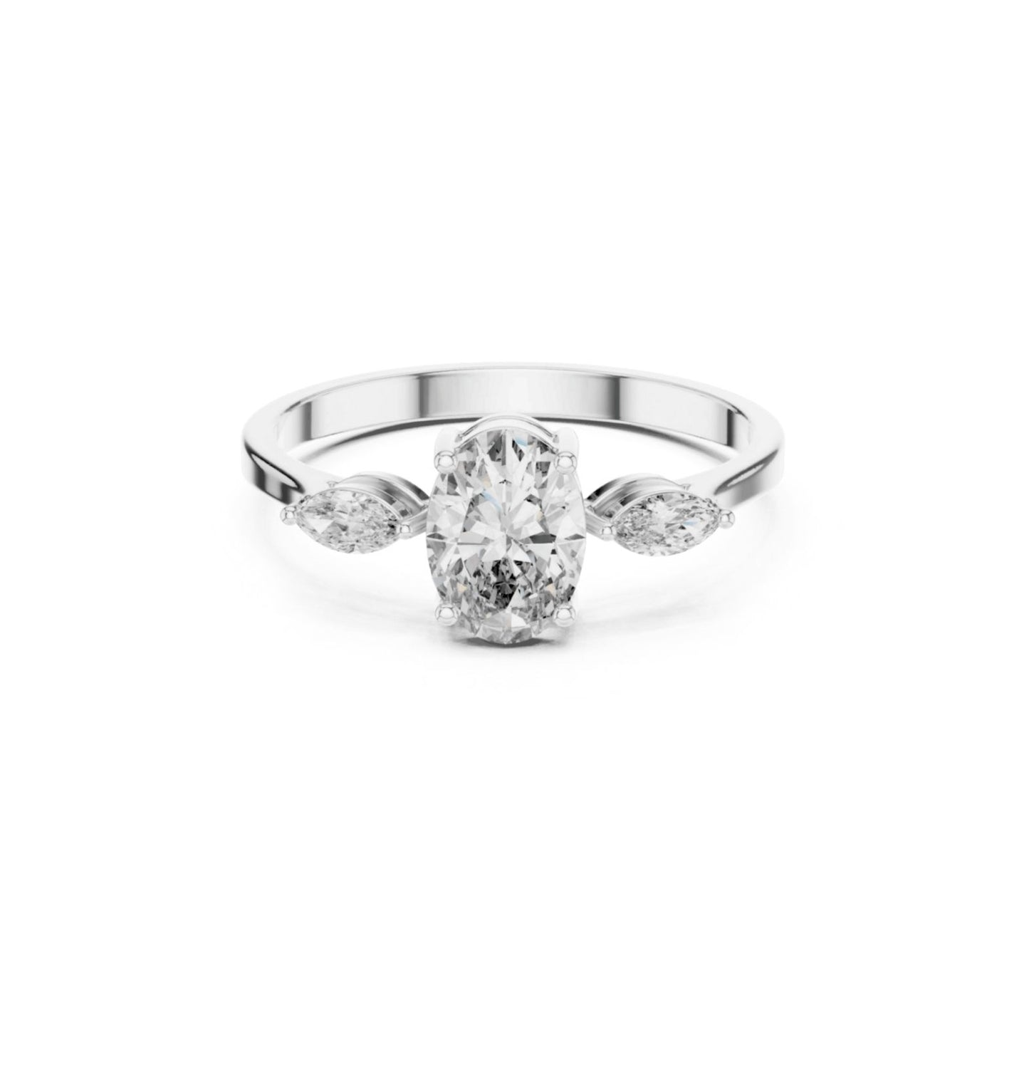 Oval / MRQ Cut Diamond Yellow Gold 14 K Ring For Wommen |pure carat