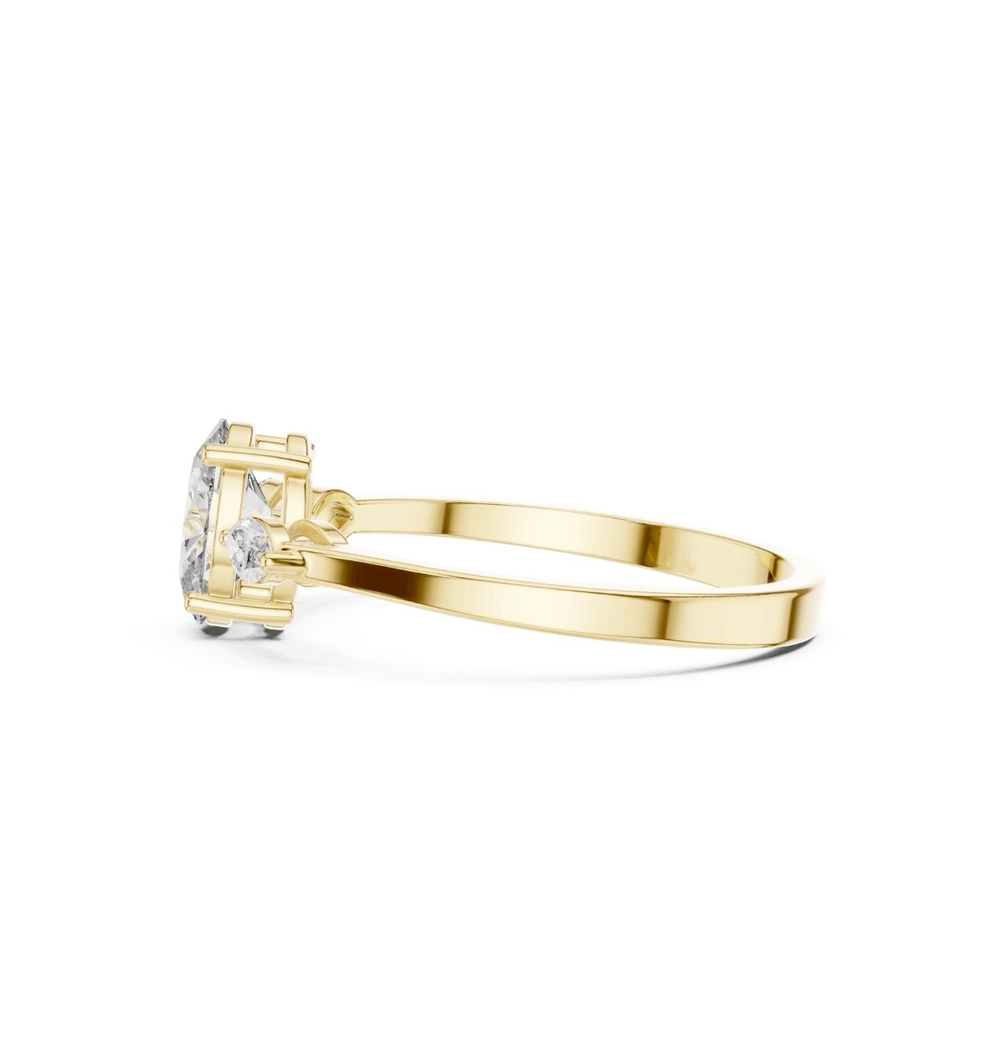 Oval / MRQ Cut Diamond Yellow Gold 14 K Ring For Wommen |pure carat