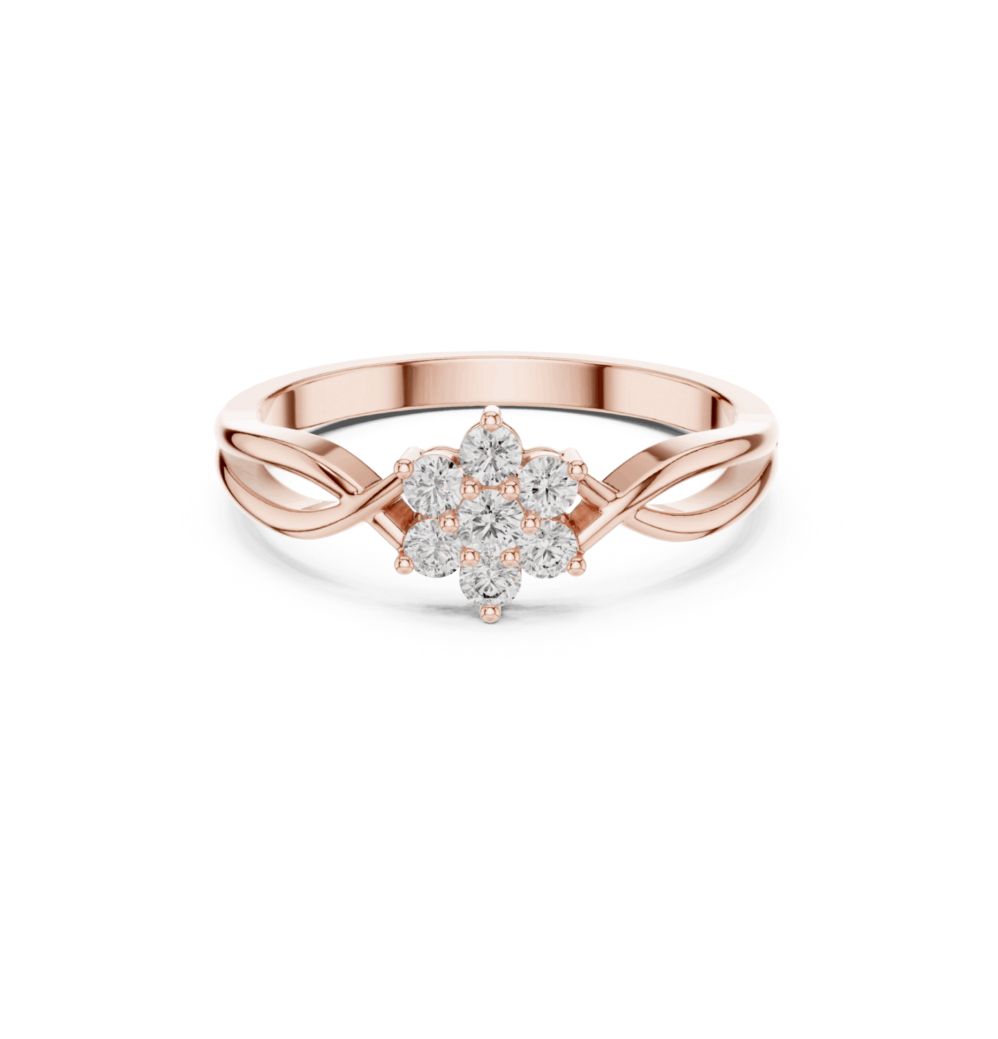 Round Cut Diamond Yellow Gold 14 K Ring For Wommen |pure carat
