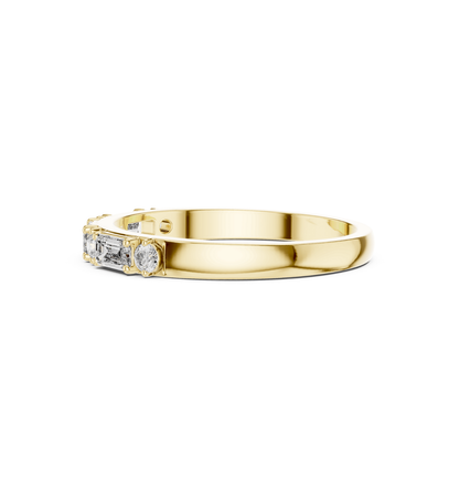 Emerald / Round Cut Diamond Yellow Gold 14 K Ring For Wommen |pure carat
