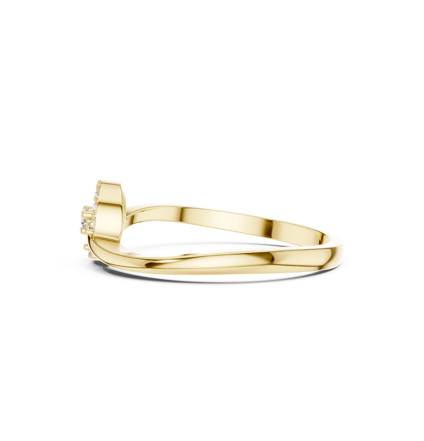 Round Cut Diamond Yellow Gold 14 K Ring For Wommen |pure carat