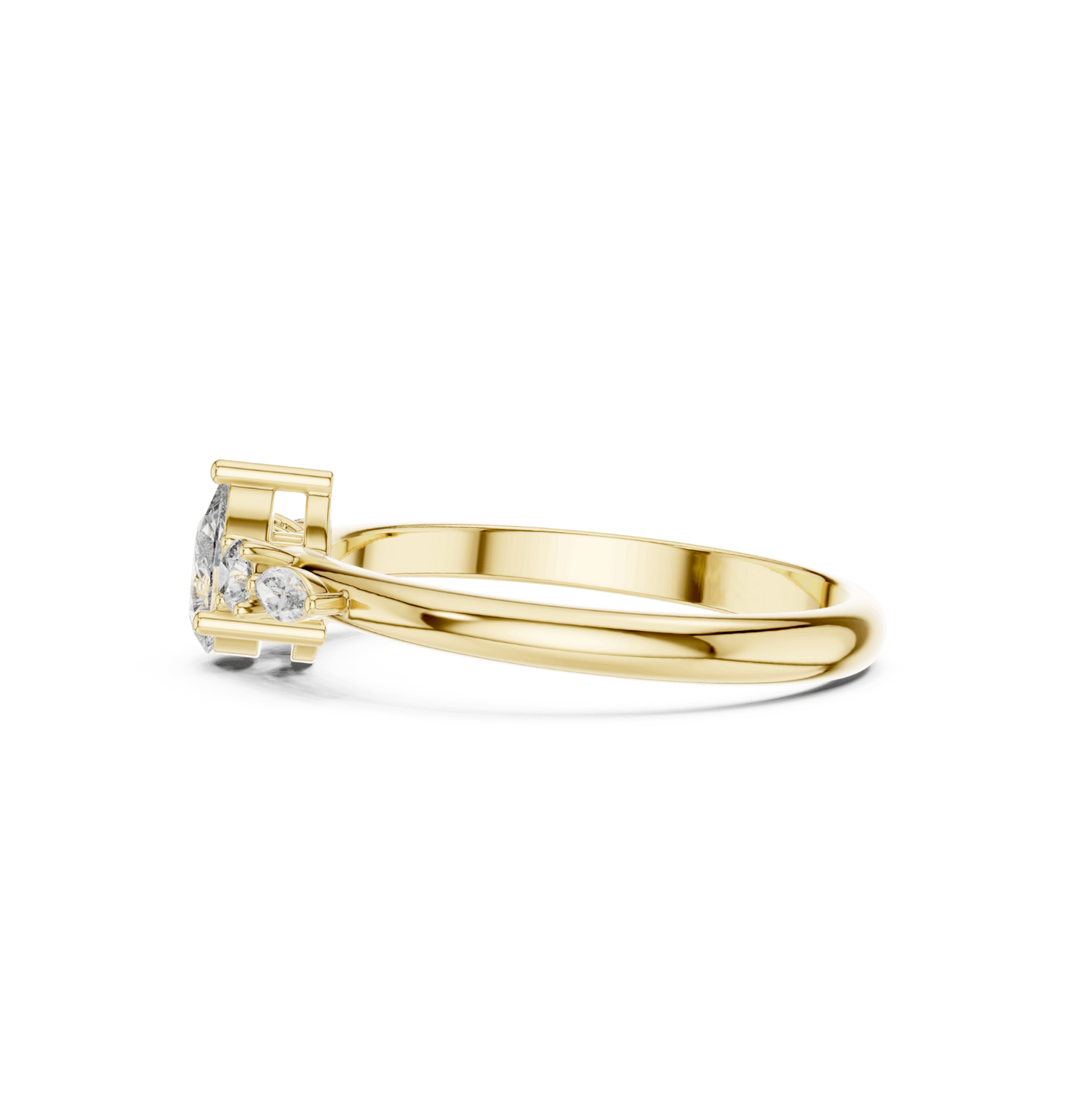 Round / MRQ / PRS Cut Diamond Pink Gold 14 K Ring For Wommen |pure carat