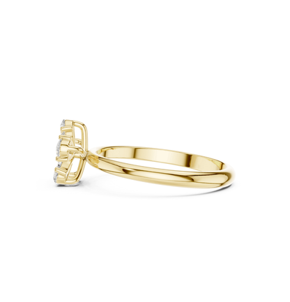Pear Cut Diamond Pink Gold 14 K Ring For Wommen |pure carat