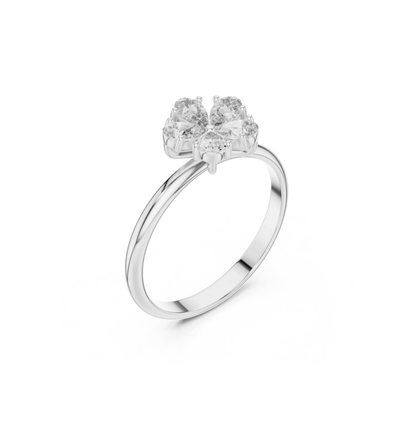 Pear Cut Diamond Pink Gold 14 K Ring For Wommen |pure carat