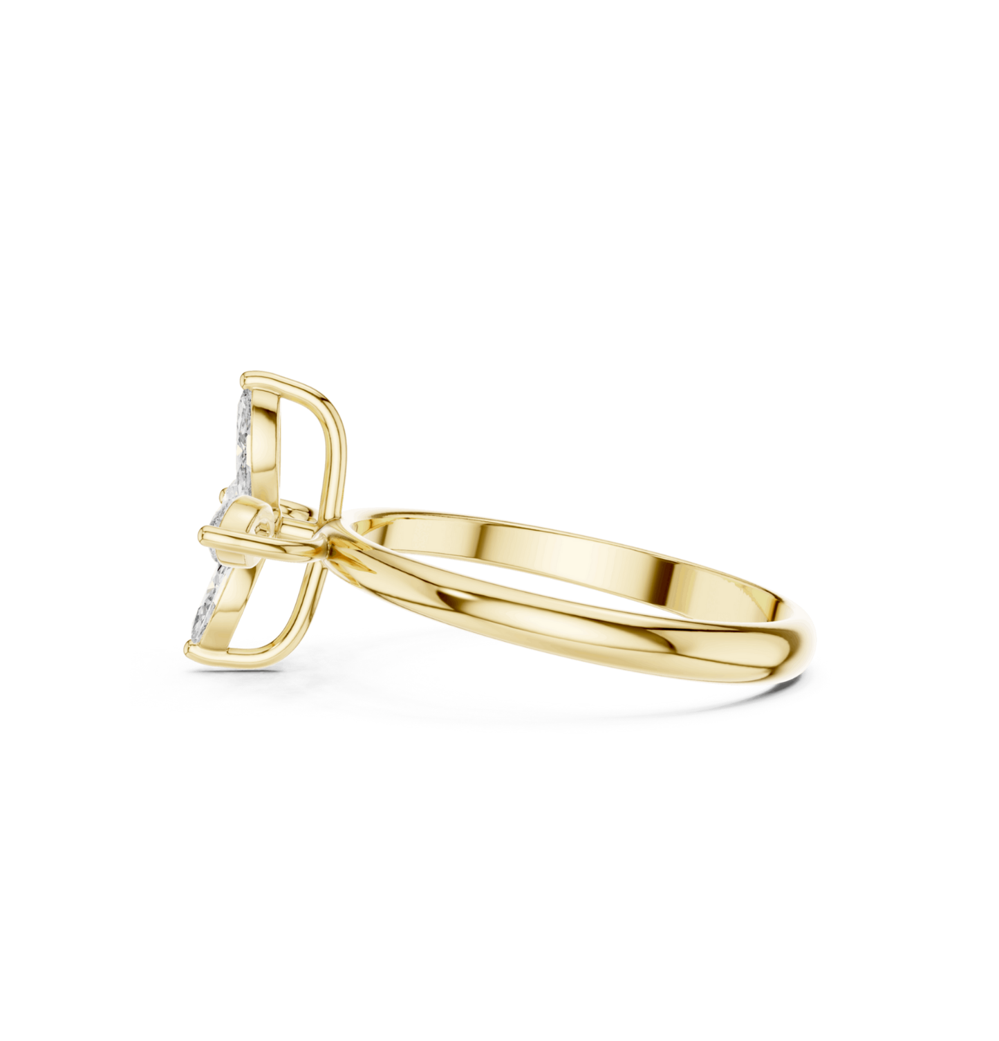Marquise Cut Diamond Pink Gold 14 K Ring For Wommen |pure carat