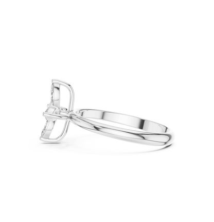 Marquise Cut Diamond Pink Gold 14 K Ring For Wommen |pure carat