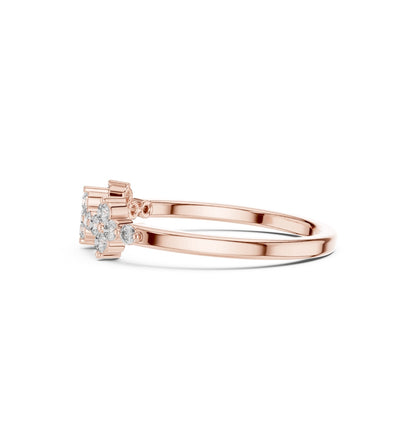 Round Cut Diamond Yellow Gold 14 K Ring For Wommen |pure carat