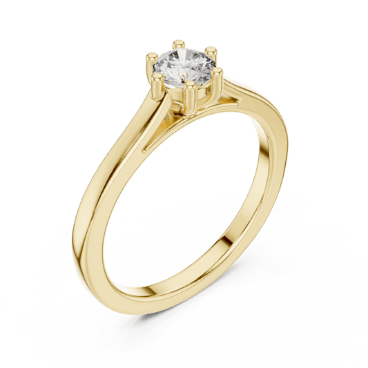18K Gold 0.38 Ct Lab-Grown Diamond Ring for Women Premium Fine Jewelry Elegant Everyday & Gift Wear Anniversary Gift Lab Grown Diamond