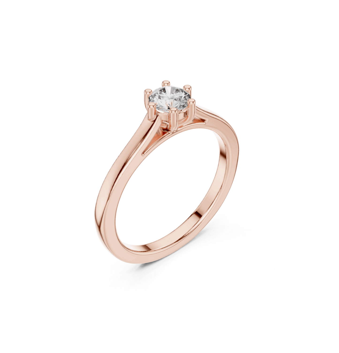 Round Cut Diamond Yellow Gold 14 K White Ring For Wommen |pure carat