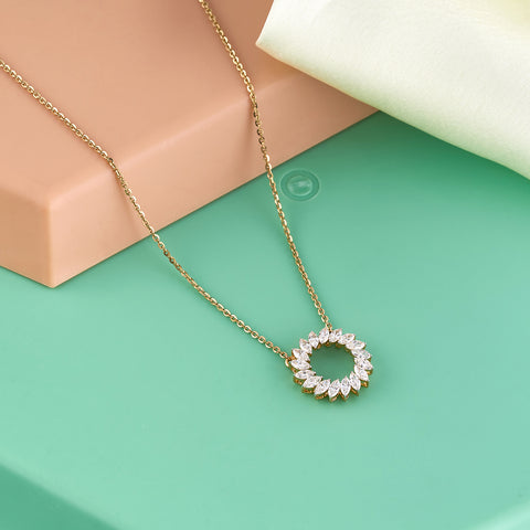 Circle Diamond Necklace