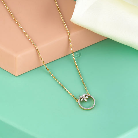 Circle diamond pendant