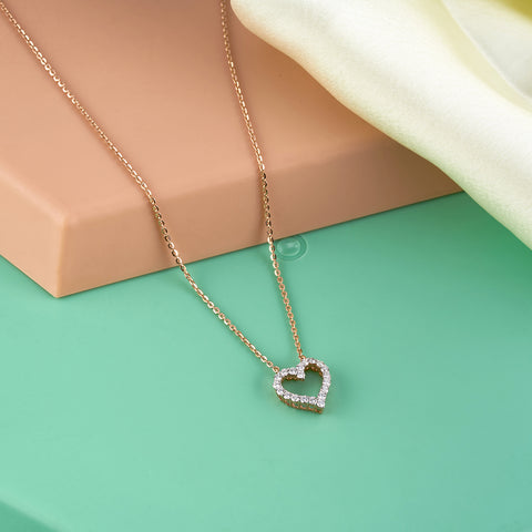 Diamond Heart Pendant Necklace