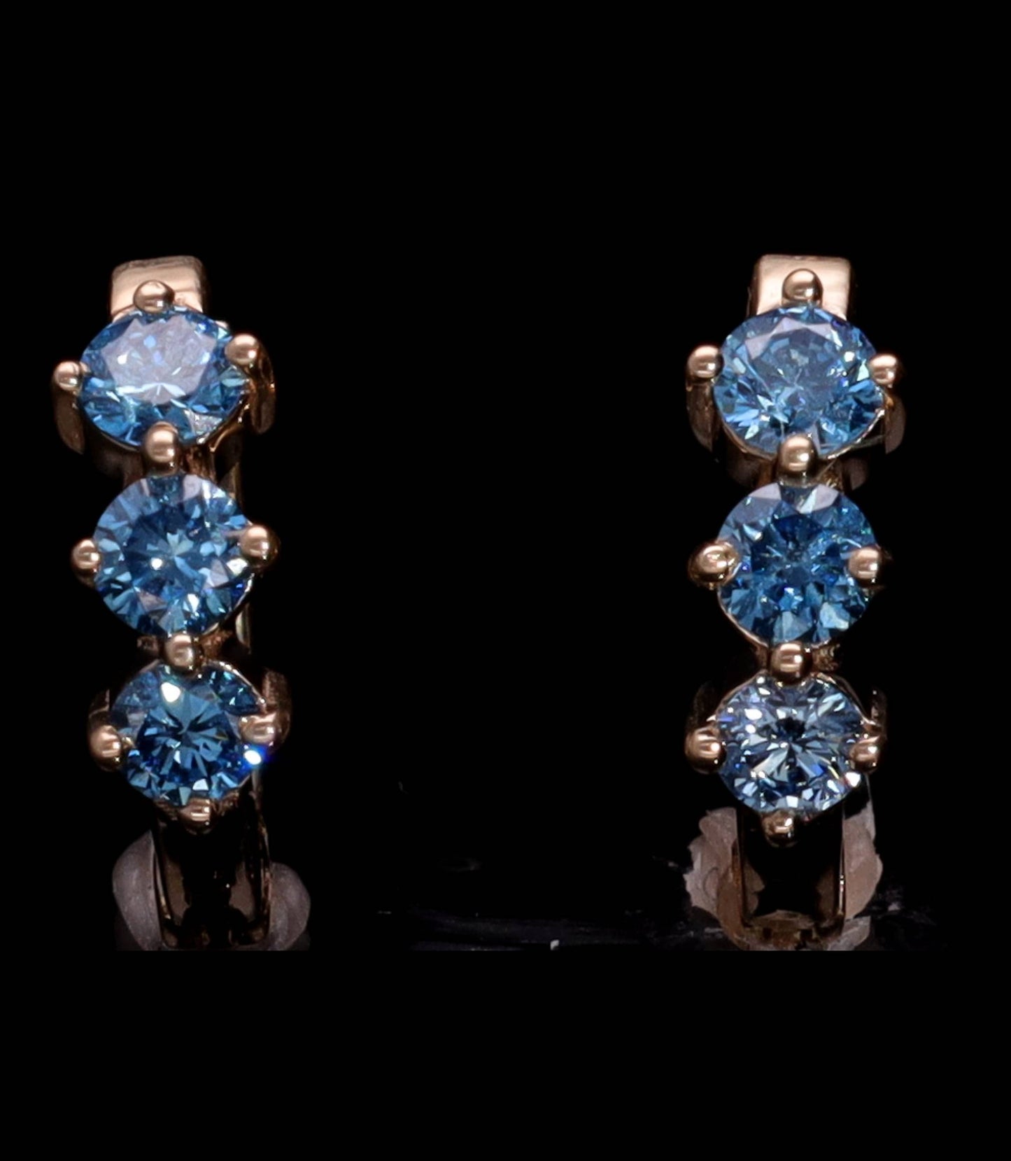 9Kt Yellow Gold Round Cut Lab-Grown Diamond Earrings for Women Anniversary Gift Pure Carat