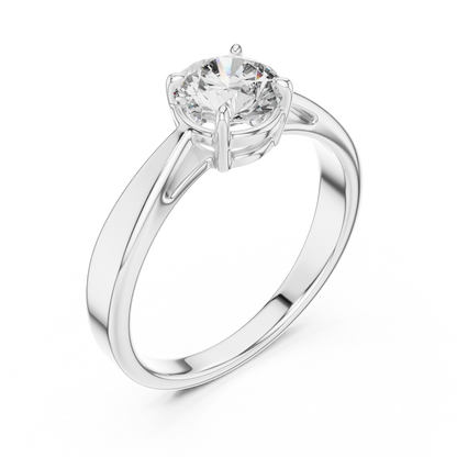 Classic 18K Yellow Gold Solitaire Engagement Ring